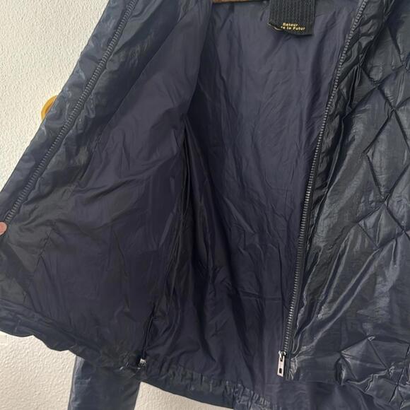Cop.Copine Goldeneye Puffer Jacket Navy Diamond Quilted Designer - Picture 6 of 12
